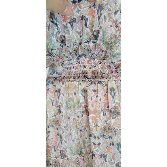 Zadig & Voltaire Rewel Mousseline  Mini Kaleido Floral Beaded Dress S - Picture 10 of 16